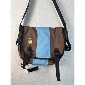 TIMBUK2 Messenger Bag Blue Brown 11x14x8" Crossbody School Laptop Travel Bag